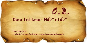 Oberleitner Márió névjegykártya